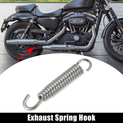 Exhaust Pipe Spring Hook 59mm 2.32" Stainless Steel for Motorcycles