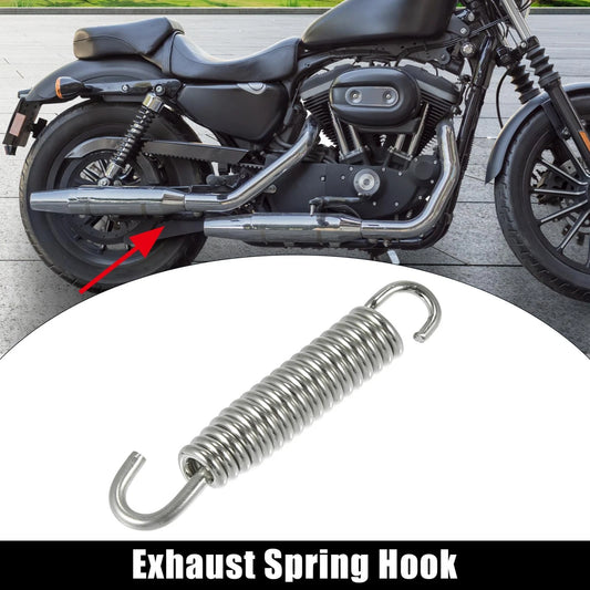 Exhaust Pipe Spring Hook 59mm 2.32" Stainless Steel for Motorcycles