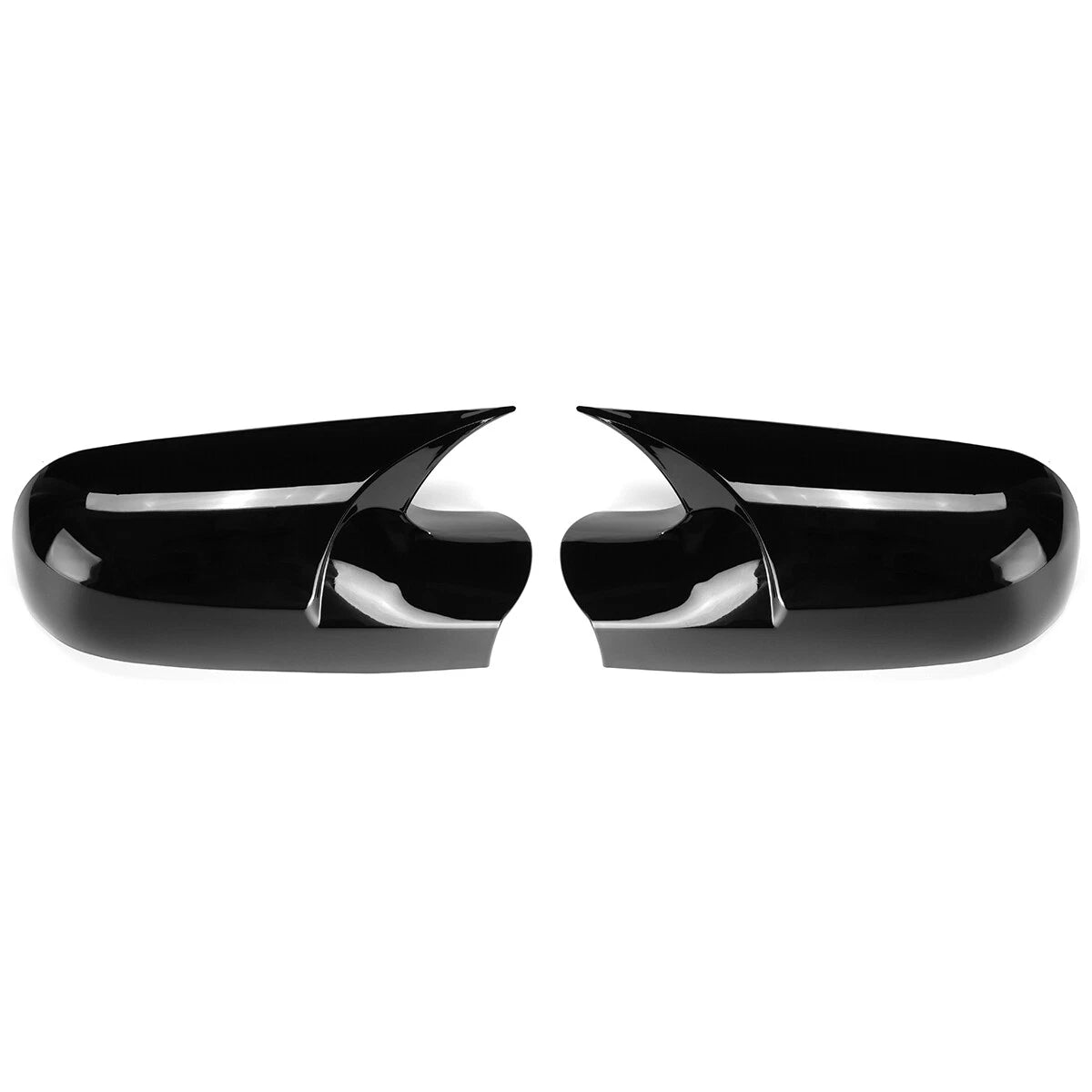 Add-On Gloss Black Side Mirror Cover Cap for Renault Megane 2 MK2 (2002–2009)