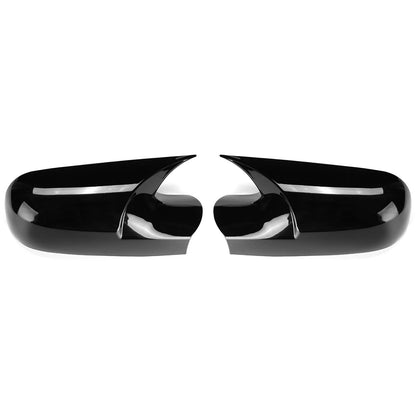 Add-On Gloss Black Side Mirror Cover Cap for Renault Megane 2 MK2 (2002–2009)