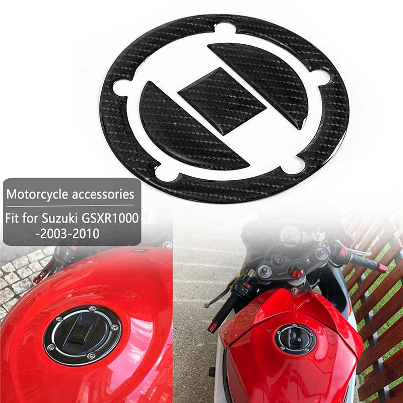 Real Carbon Fiber Fuel Tank Gas Cap Cover for Suzuki GSXR 1000 600 750
