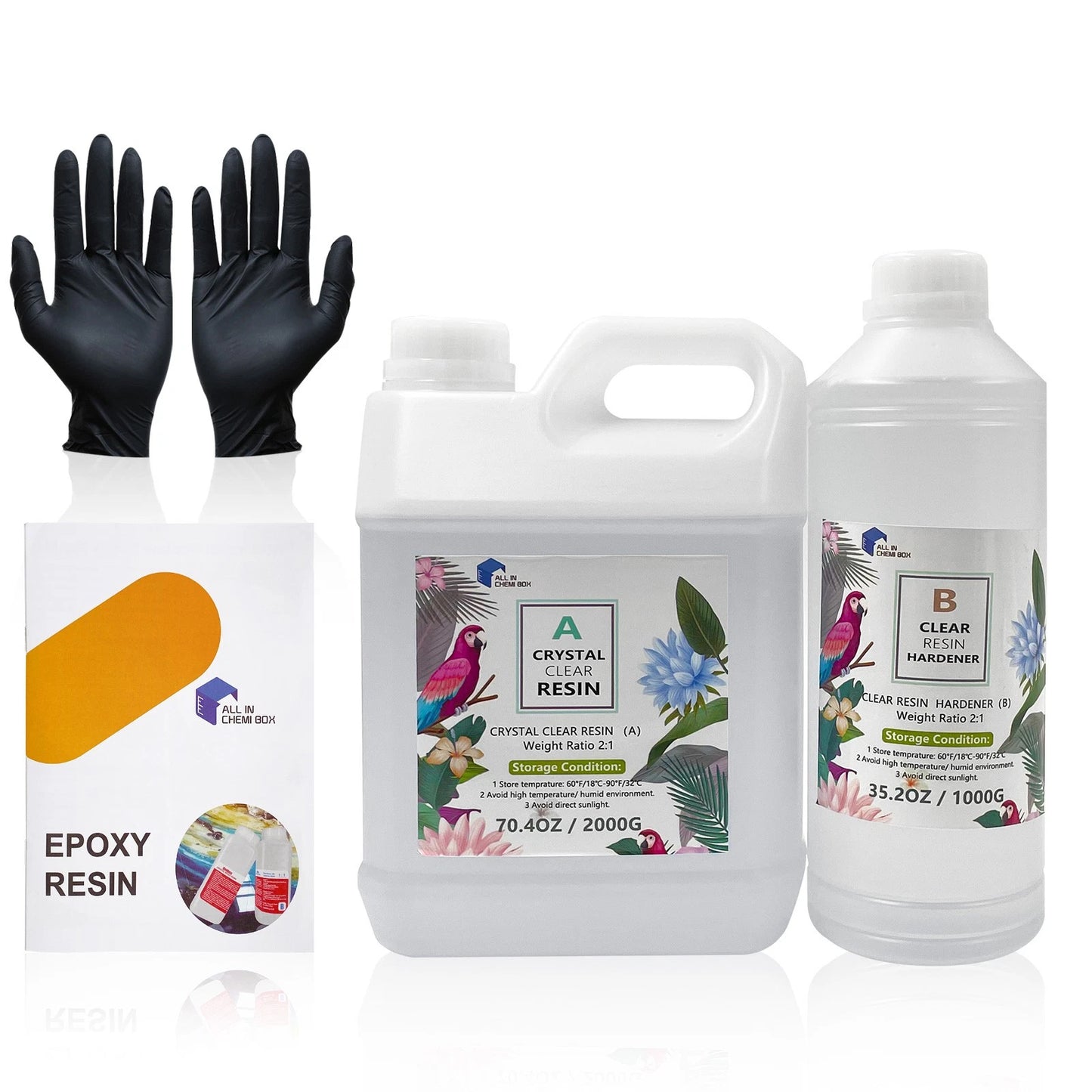 Epoxy Resin Kit with UV Pigment Powder for Craft Art DIY