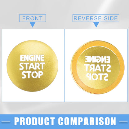 Engine Start Stop Ignition Button Cover for Toyota Tacoma (2016-2021) Gold Tone