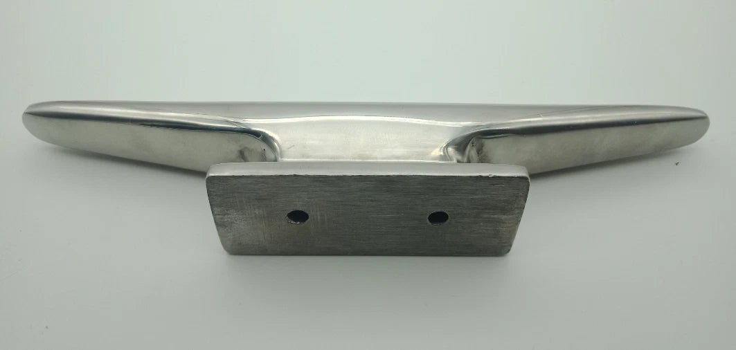 Boat Cleat Narrow Base 316 Polished Stainless Steel Heavy Duty 200mm