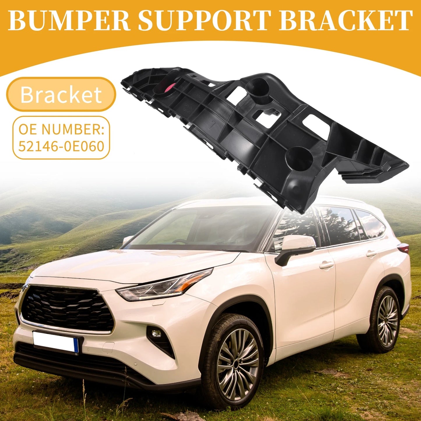 LH Side Front Bumper Support Bracket 1 Pc for Toyota Highlander (2014–2016)
