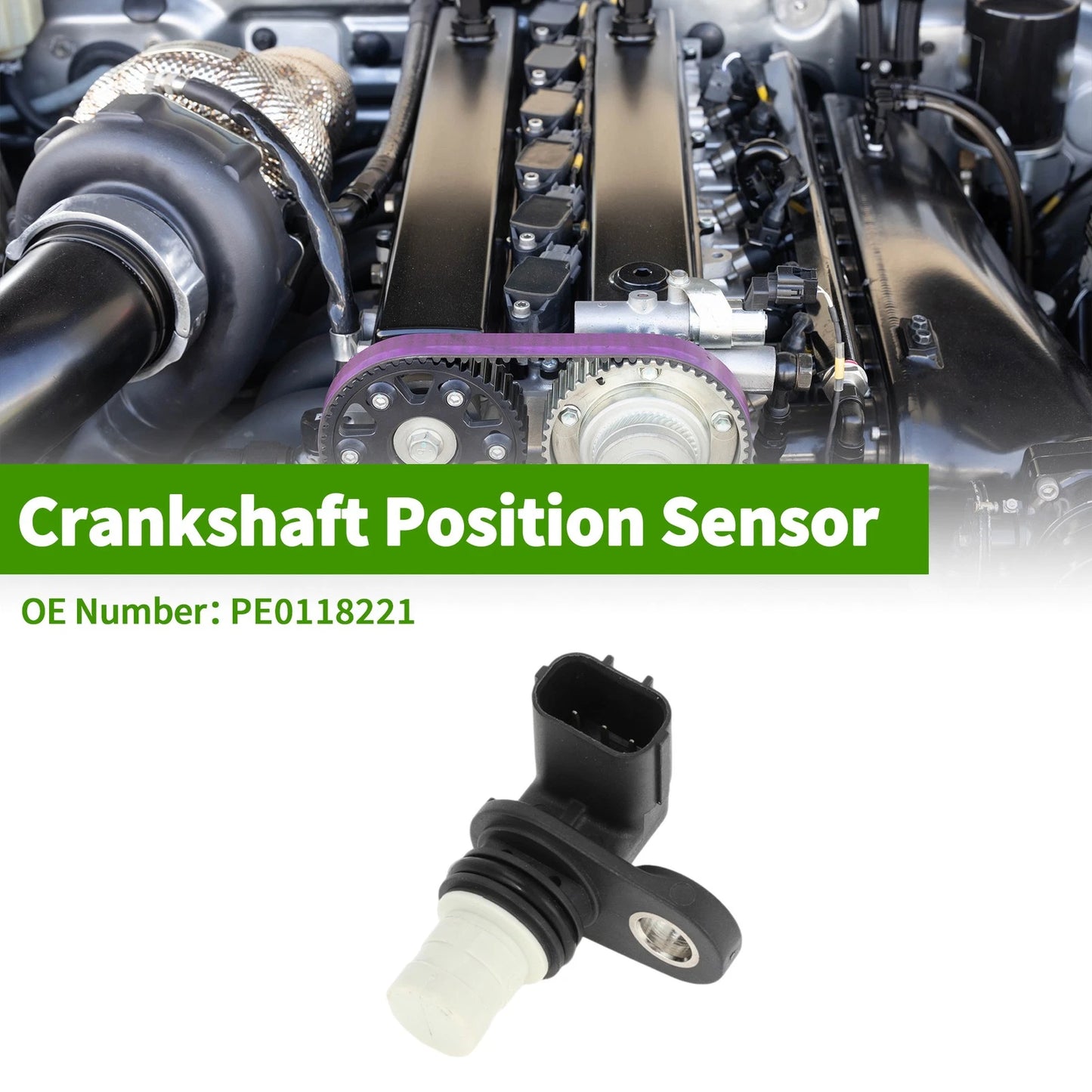 Crankshaft Position Sensor for Mazda CX-5 2.5 (2017-2023) 1 Pc Black