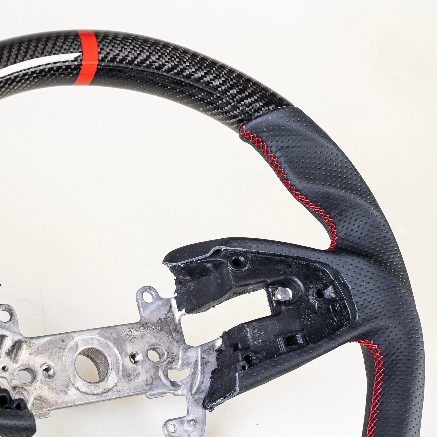 Flat Bottom Carbon Leather Steering Wheel for Honda Civic (2016-2020)