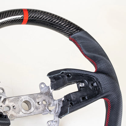 Flat Bottom Carbon Leather Steering Wheel for Honda Civic (2016-2020)