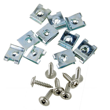 200 x U-Clips Sheet Metal Nuts for Fastening - Clamping Nuts for Various Uses