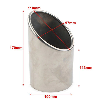 Stainless Rear Exhaust Pipe Tail Muffler Tip for Chevrolet Malibu (2010-2021)