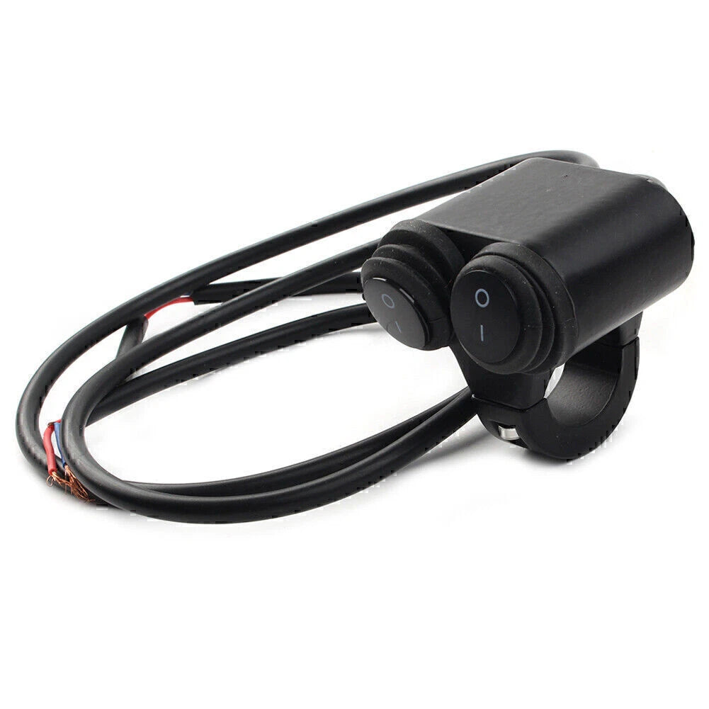 12V 7/8" Motorcycle Handlebar Fog Spot Light w/ Dual On Off Switch