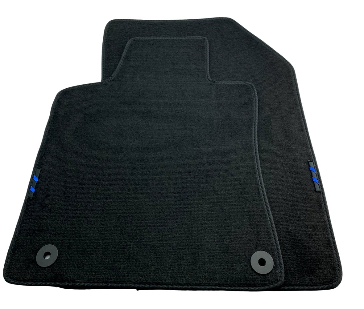Floor Mats for Peugeot with Blue Stripes Emblem Tailored Carpets (All Models)