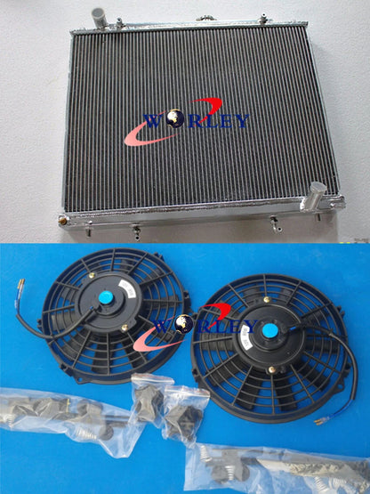 Aluminum Radiator & Fans for Mitsubishi Pajero Montero NM NP NS NT (2000-2006)