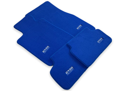 Floor Mats for BMW M5 Series F10 F11 (2011-2017) - Blue ER56 Design LHD Clips