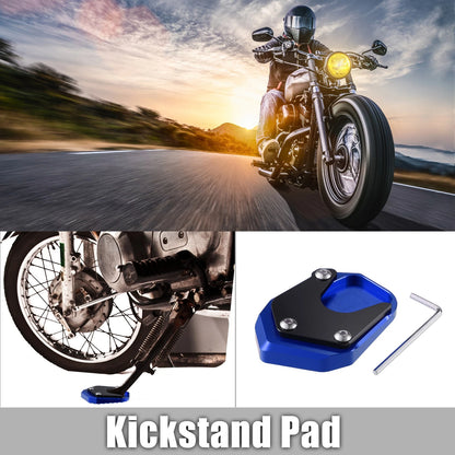 Set Aluminum Alloy Kickstand Plate Pad for Honda CB125R Blue (2018–2021)