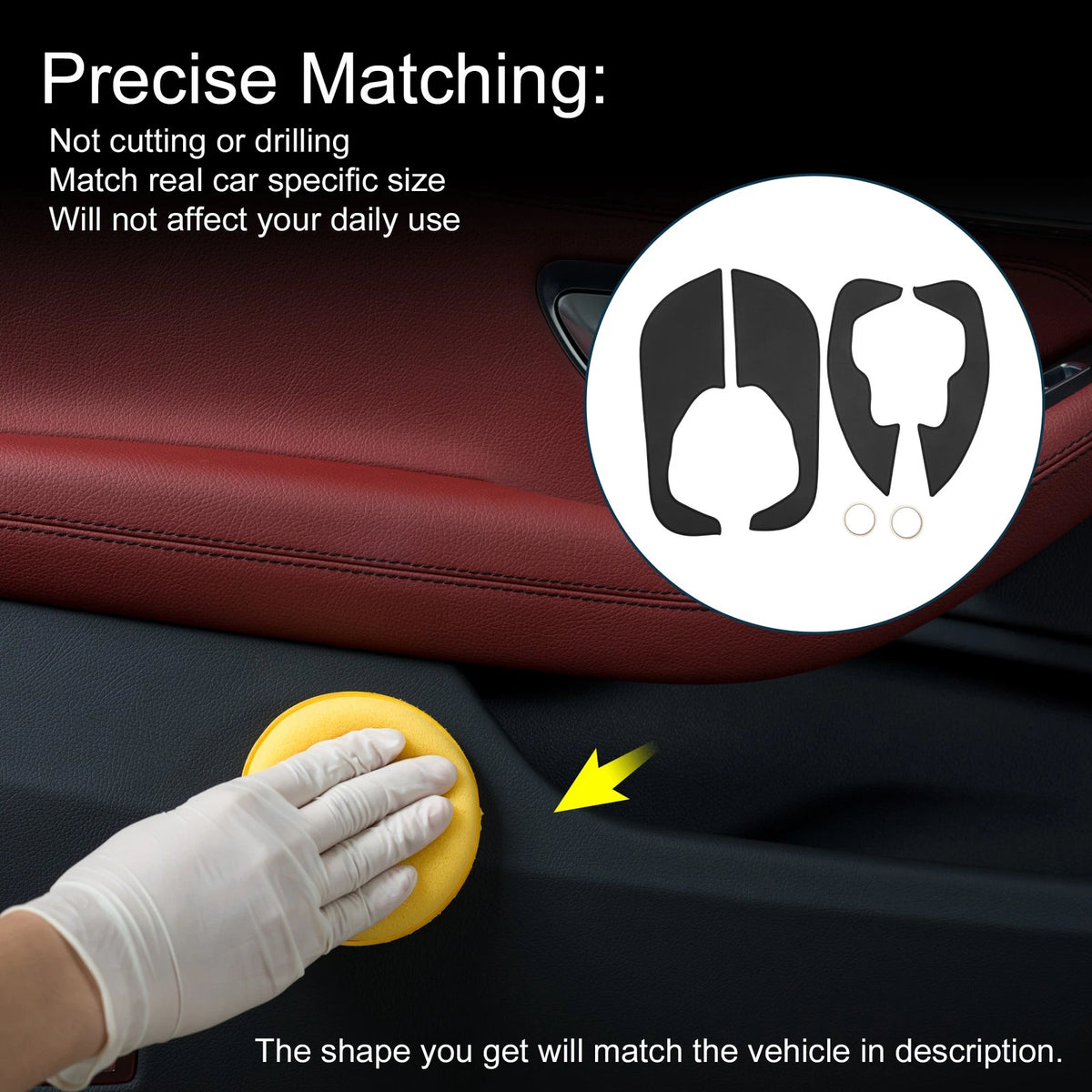 Car Door Anti Kick Pad Sticker Protector for Jeep Renegade (2016)