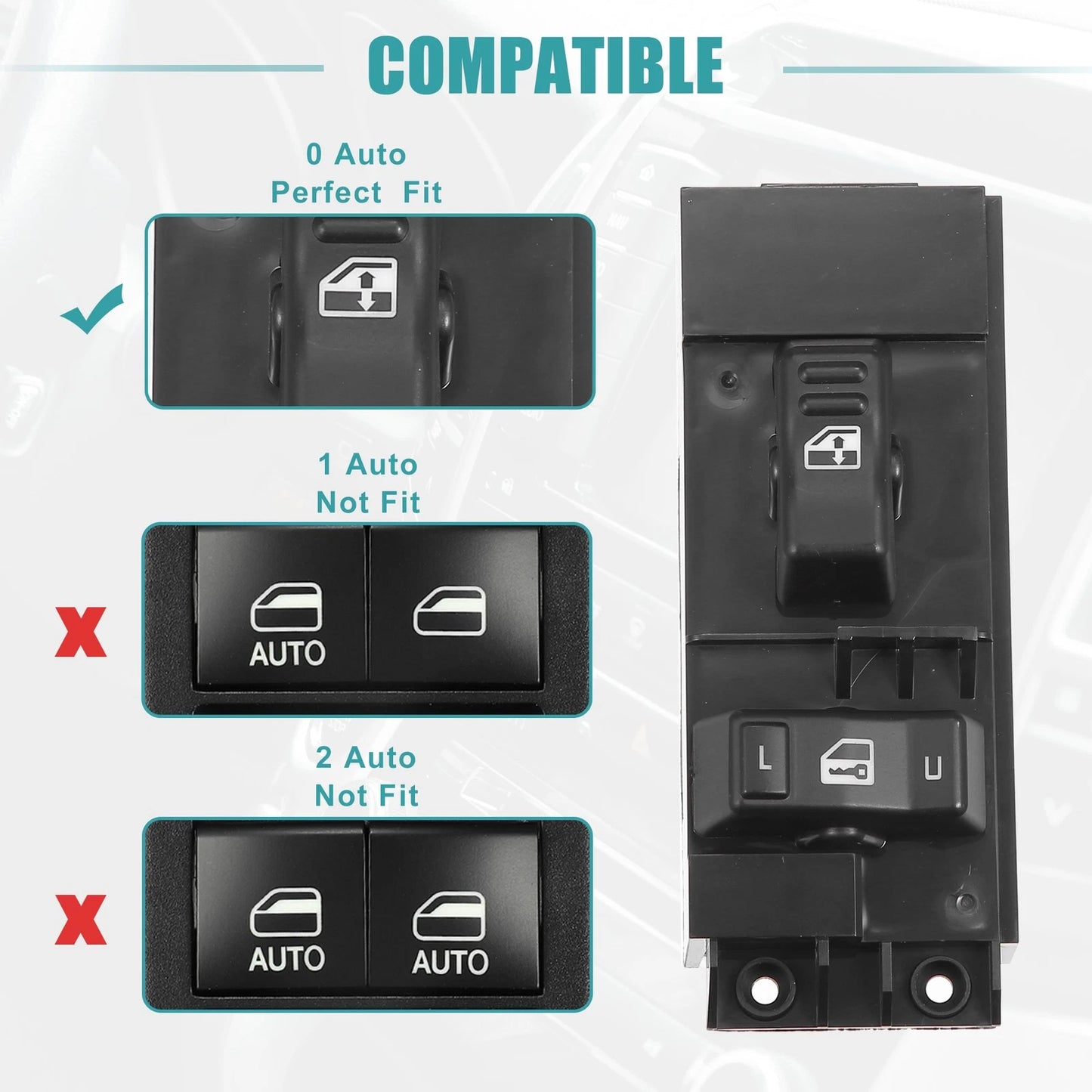 Passenger Power Window Switch for Chevy Silverado 1500 2500 (2000-2002)