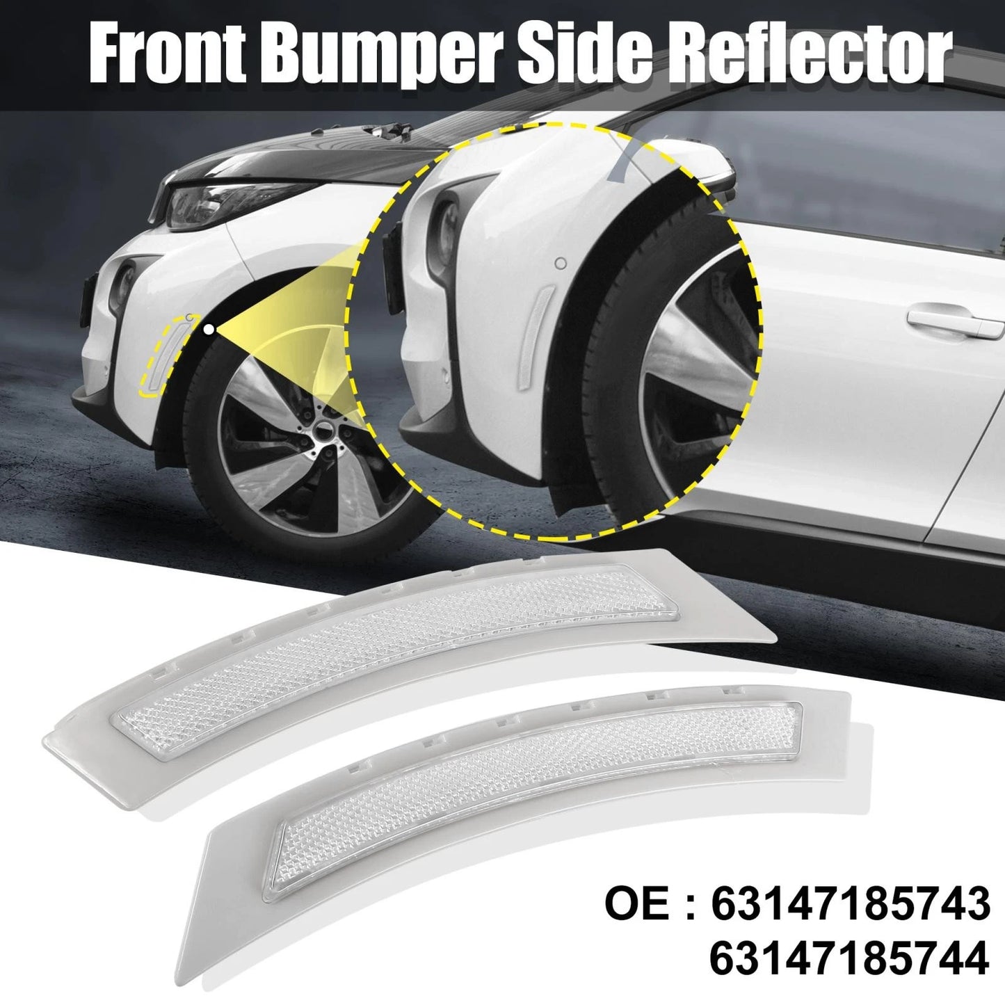 Front Bumper Reflectors  for BMW 5 Series LCI (2011-2016)