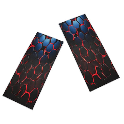 Honeycomb Print Door Window Center B-Pillar Covers for Car