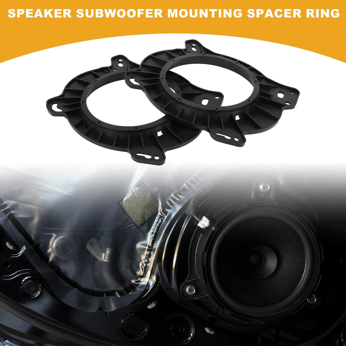 Speaker Spacer Ring 6x9 to 6.5 Tweeter Adaptor for Toyota ABS (2)