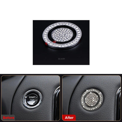 Crystal Engine Start Sticker Buttons Cover Trim fit For Range Rover Sport Evoque