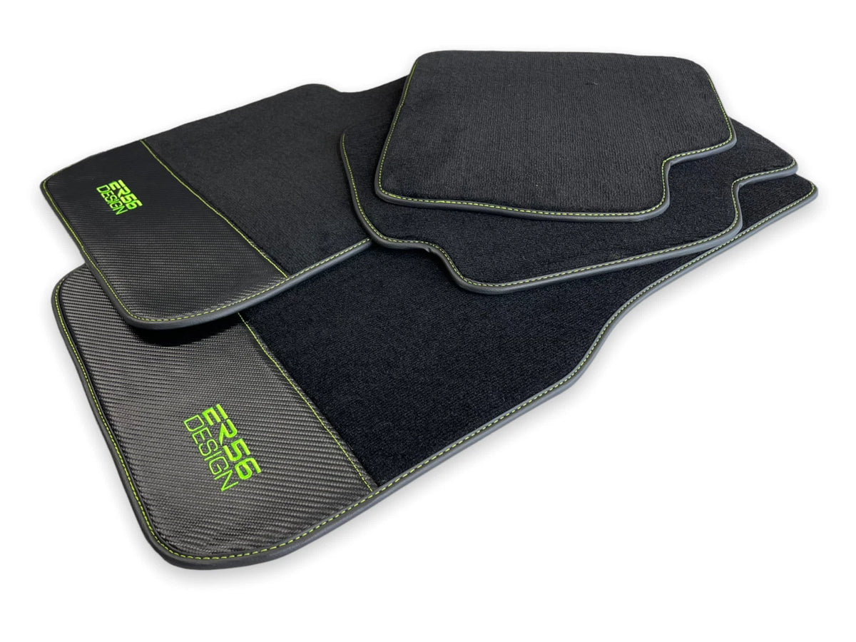 Floor Mats for BMW M3 F80 Carbon Fiber Leather (2012-2019)