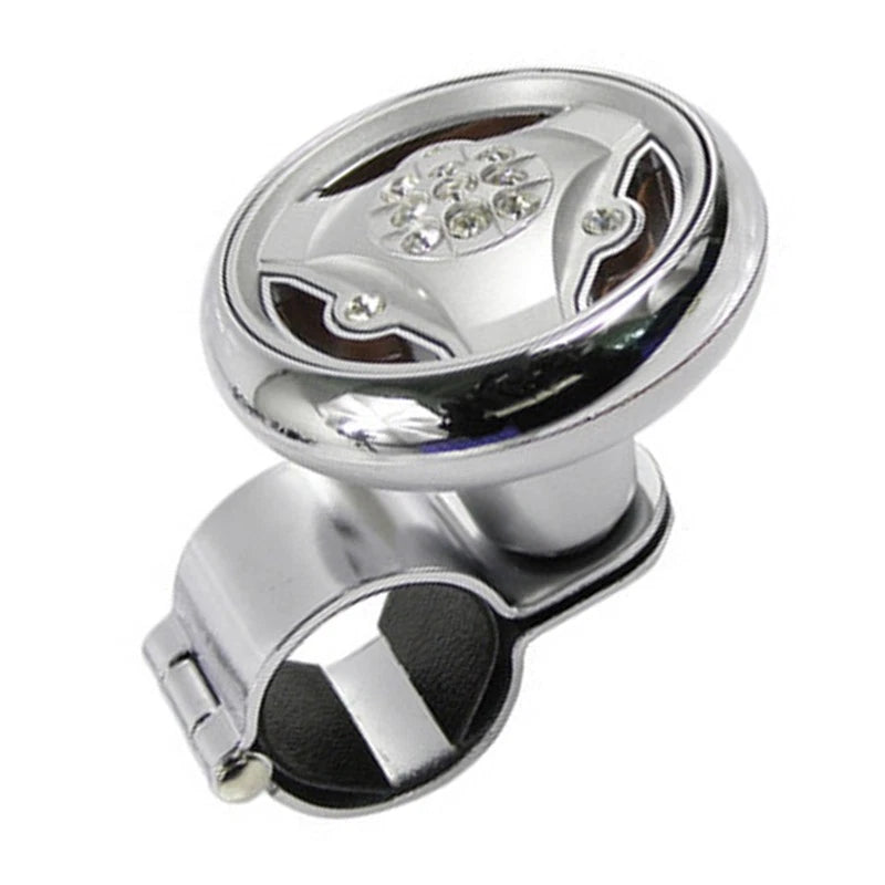Steering Wheel Knob for Car - Silver Steering Aid for Enhanced Control
