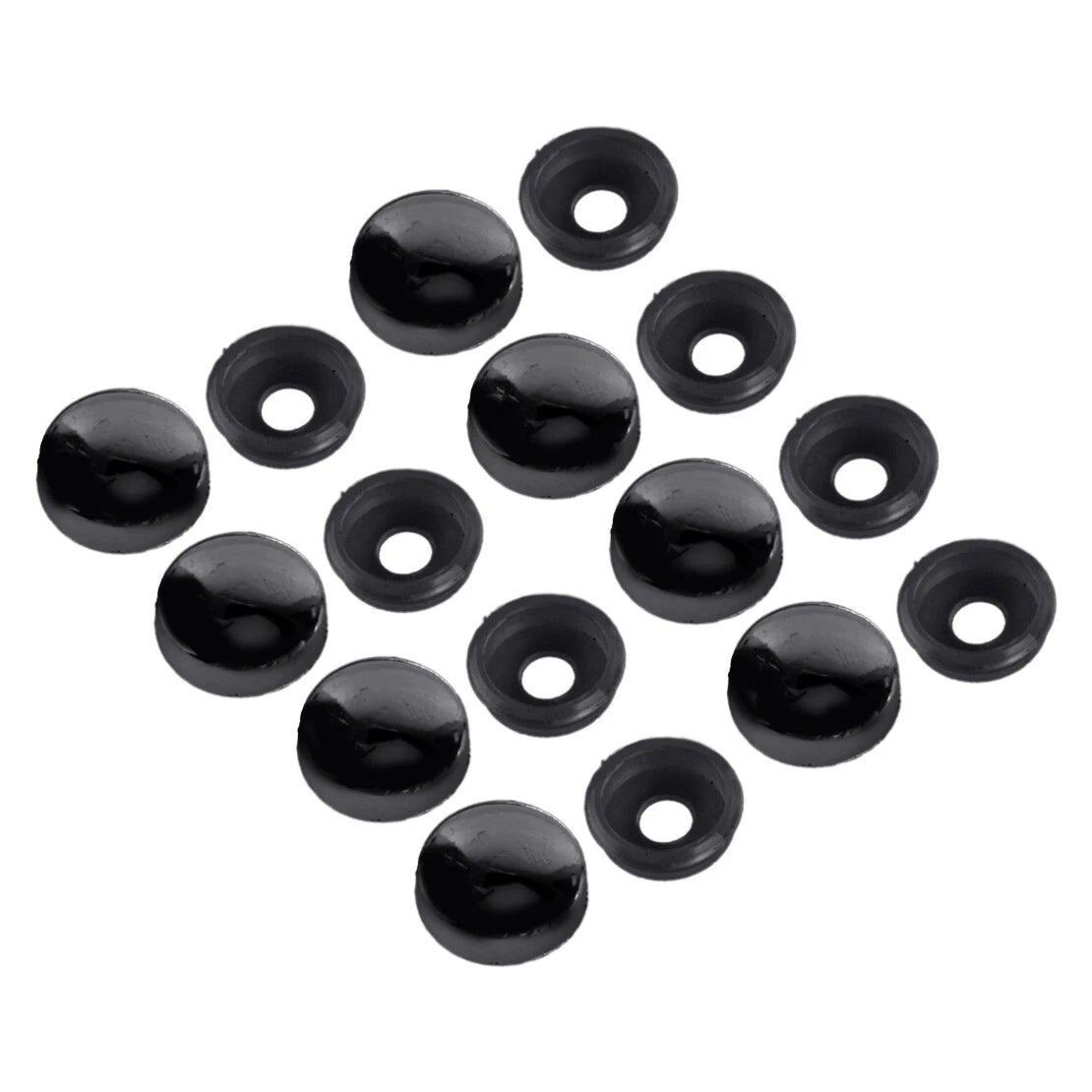 Black License Plate Screws  Stainless Steel Bolts Caps for Car Fasteners