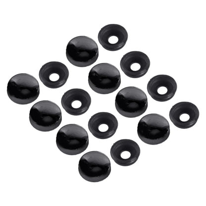 Black License Plate Screws  Stainless Steel Bolts Caps for Car Fasteners