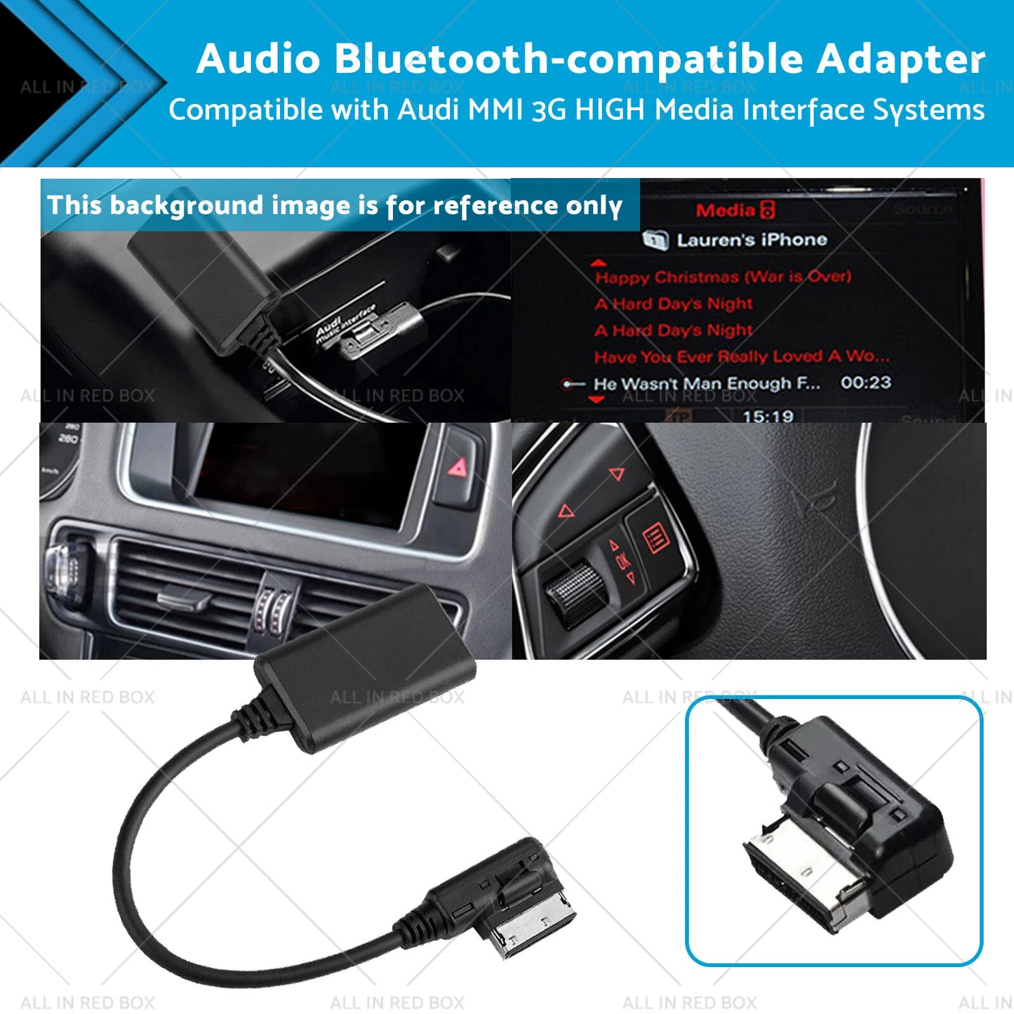 AUX Audio Cable Adapter for Audi VW MMI 3G Bluetooth (2009-2016)