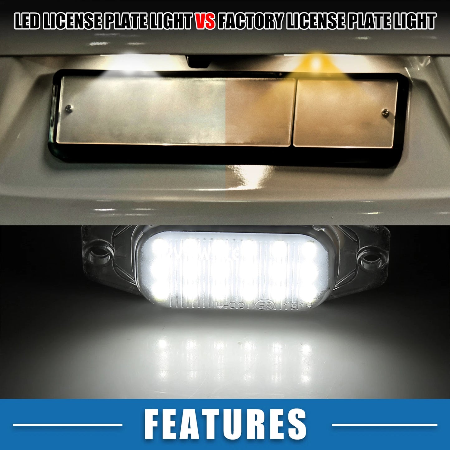 2 x White LED License Plate Lights for Toyota 4Runner (1989-1992)