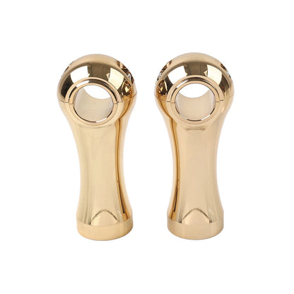 Tall Gold Handlebar Riser Clamps for Harley Dyna Softail Road King