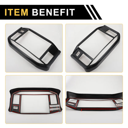 GPS Panel Sticker Cover for Ford F-150 (2021-2024) Black 1 Set