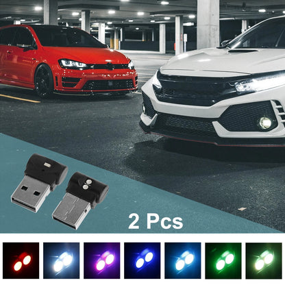 Mini USB LED Lights for Car Interior - Touch Control, 7 Colors