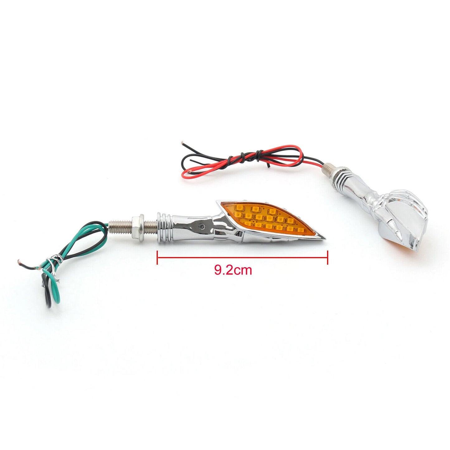 Chrome Skeleton Hand Turn Signals for Universal Motorcycle (2020-2023)