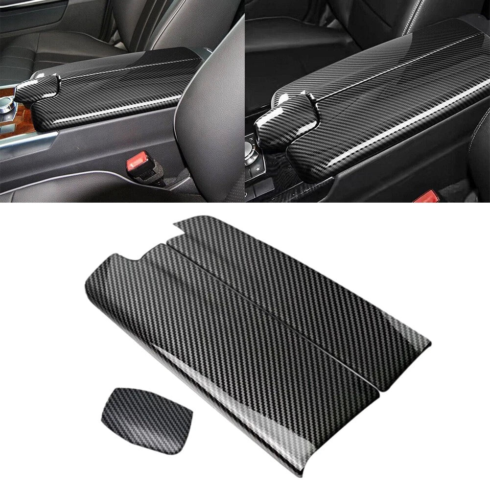 Fiber Center-Carbon Armrest Box Cover for E Class W212 (2010–2015)