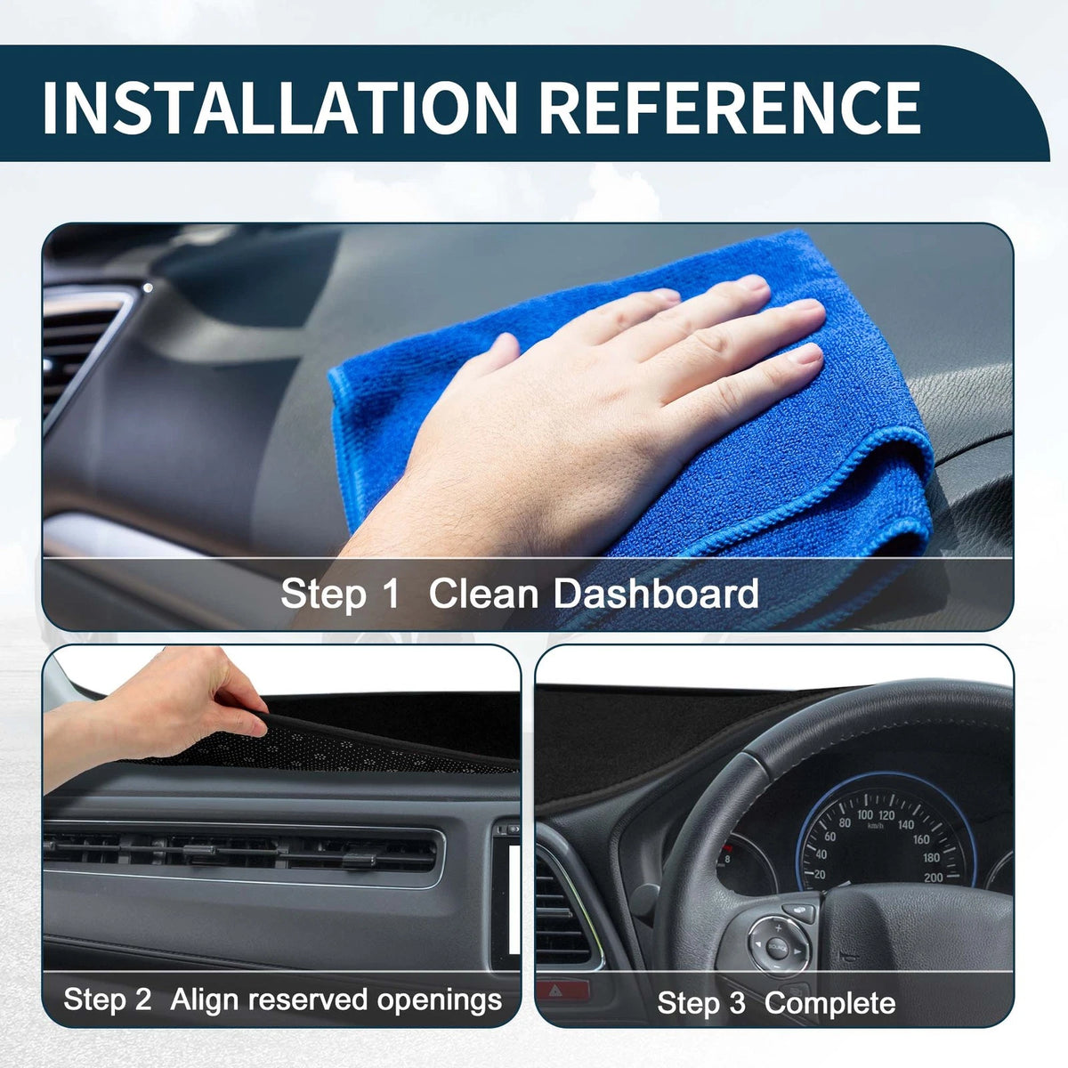 Dashboard Dash Cover Mat for BMW MINI F55/F56 (2014-2024) Black