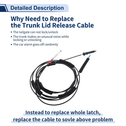 Trunk Lid Release Cable for Honda Accord (2008-2012)