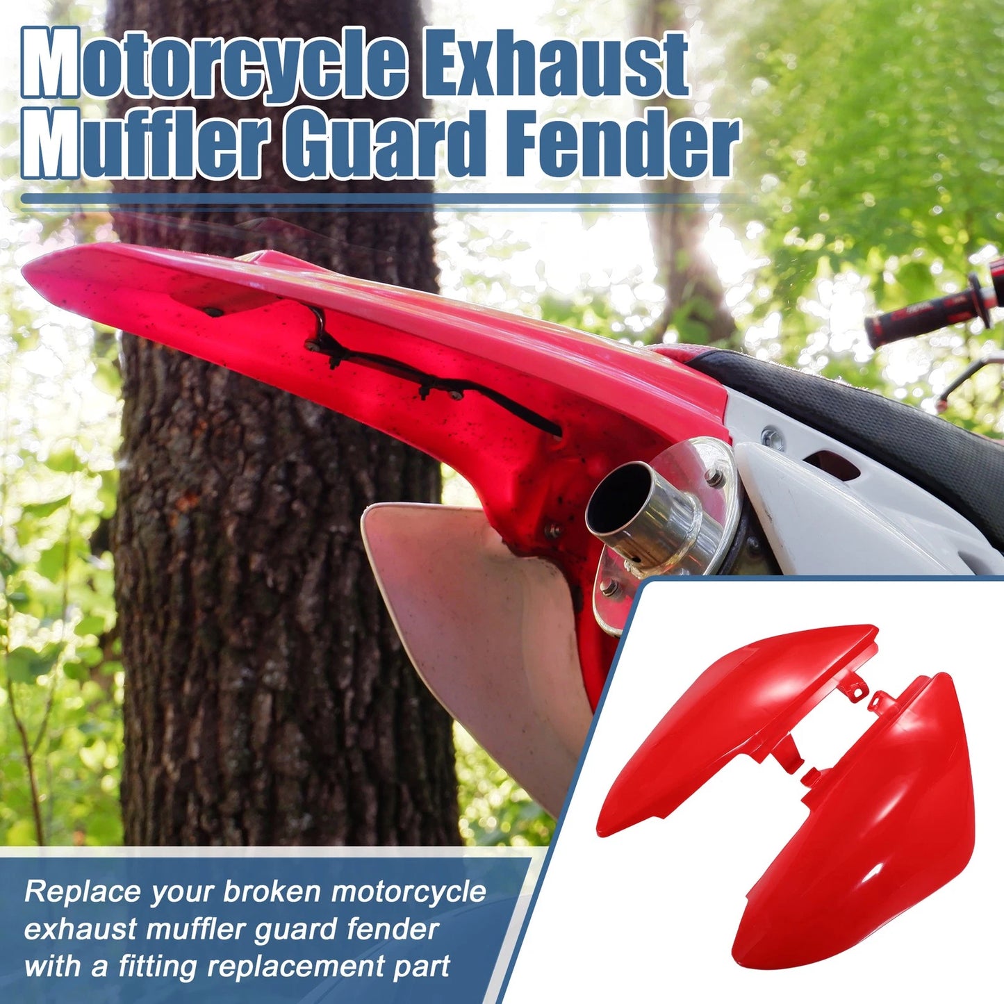 1 Set Twin Exhaust Muffler Guard Fender for Honda CRF50 XR50