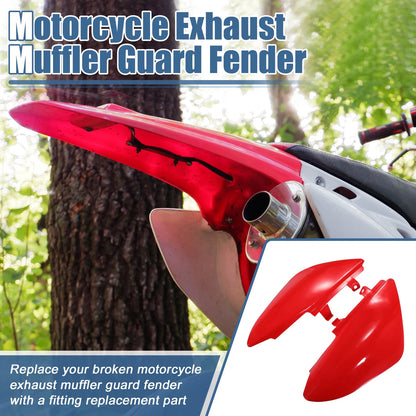 1 Set Twin Exhaust Muffler Guard Fender for Honda CRF50 XR50
