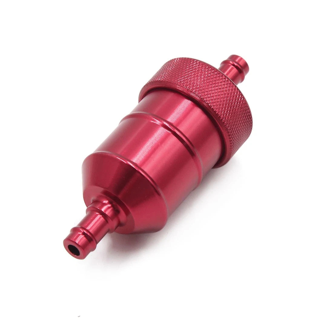 8mm Dia Hose Aluminum Alloy Fuel Filter Cleaner Red for Motorcycle