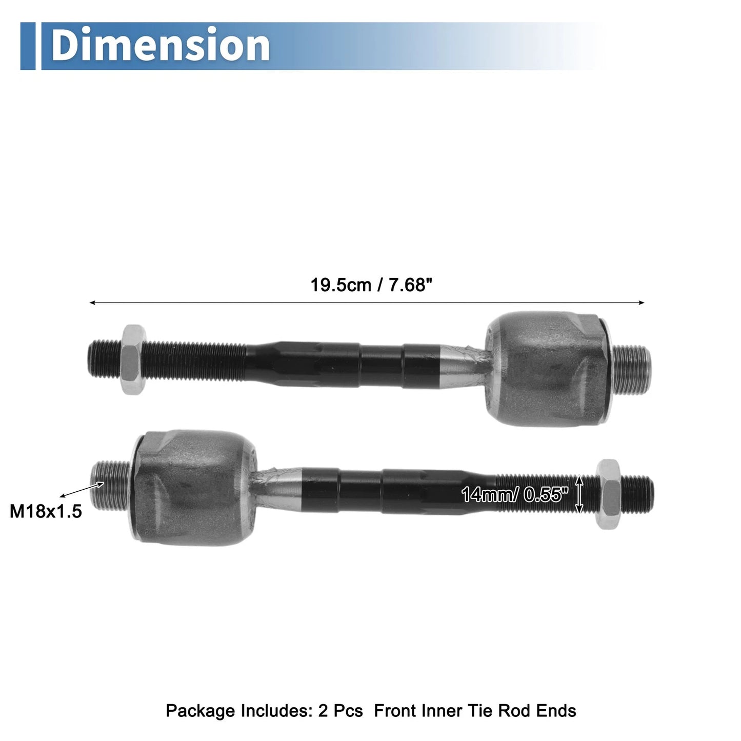 Front Inner Tie Rod Ends for Ford Fusion (2006-2009)