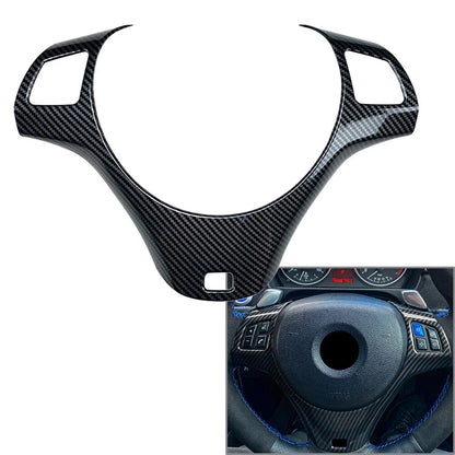 Carbon Fiber Steering Wheel Cover Trim for BMW 3 Series E90 E91 E92 E93 (2005-2012)