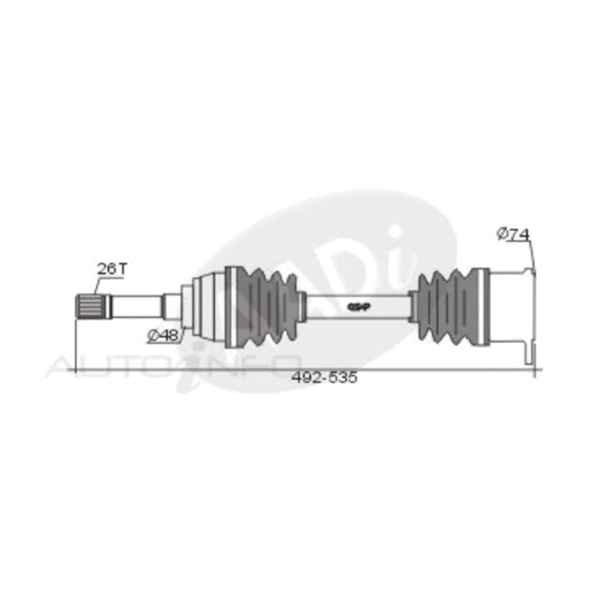CV Shaft 4cyl 1.6L for Suzuki Vitara SE416 (1988 - 1998)