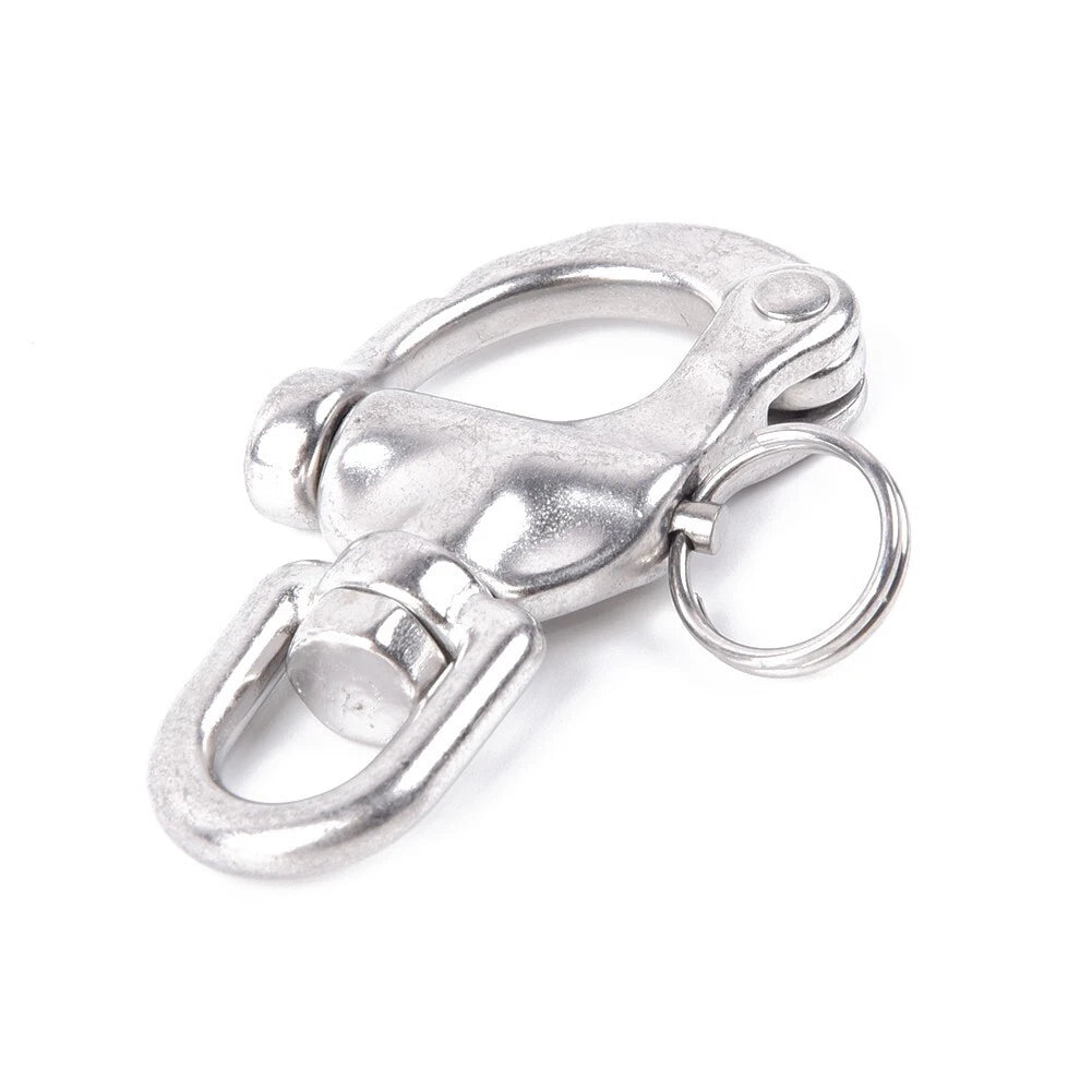 1pcs / 70mm / Marine Grade 316 Stainless Steel Snap Shackle With Swivel Bail