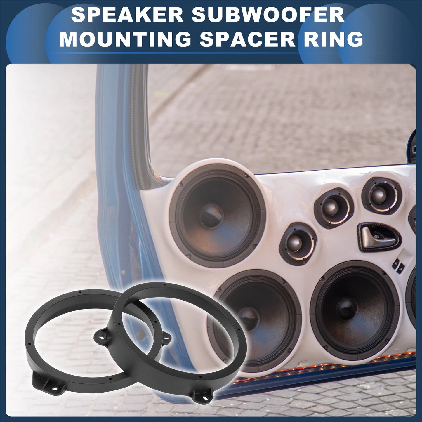 6.5" Speaker Spacer Ring Adaptor for Subaru  - 2 Pcs