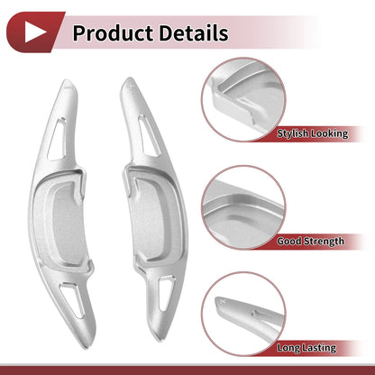 Silver Tone Aluminum Alloy Steering Wheel Paddles for Mazda Axela (2020-2021)