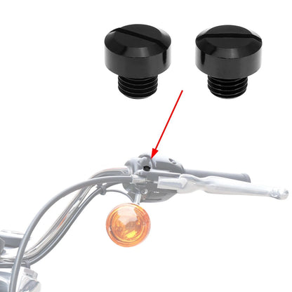 2 x Hole Plugs Screws / M10x1.25 / Motorcycle Left Side Mirror for Universal