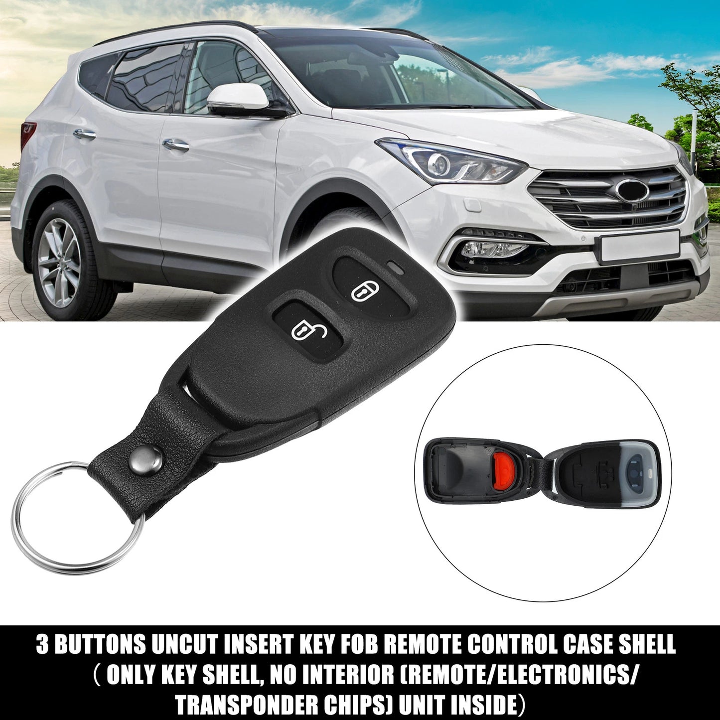 3 Button Keyless Entry Remote Key Shell Cover for Hyundai, Kia (2011-2023)