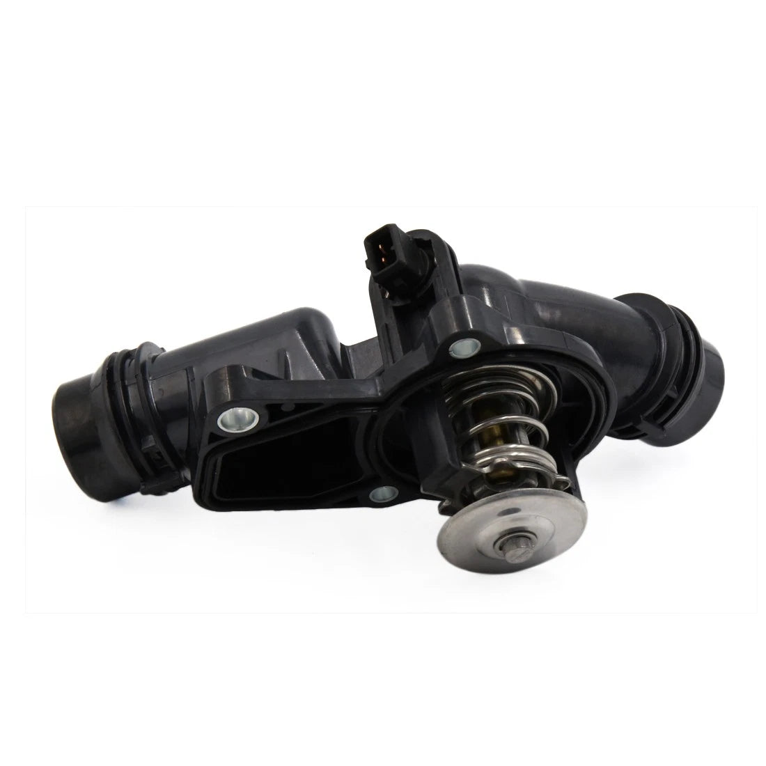 New Black Thermostat Housing Assembly with Sensor for BMW E39 530 E46 (1997-2003)